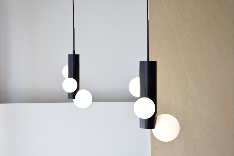 POMPA COLLECTION: GLASS AND BLACK METAL CEILING LIGHTS | VP Interioris